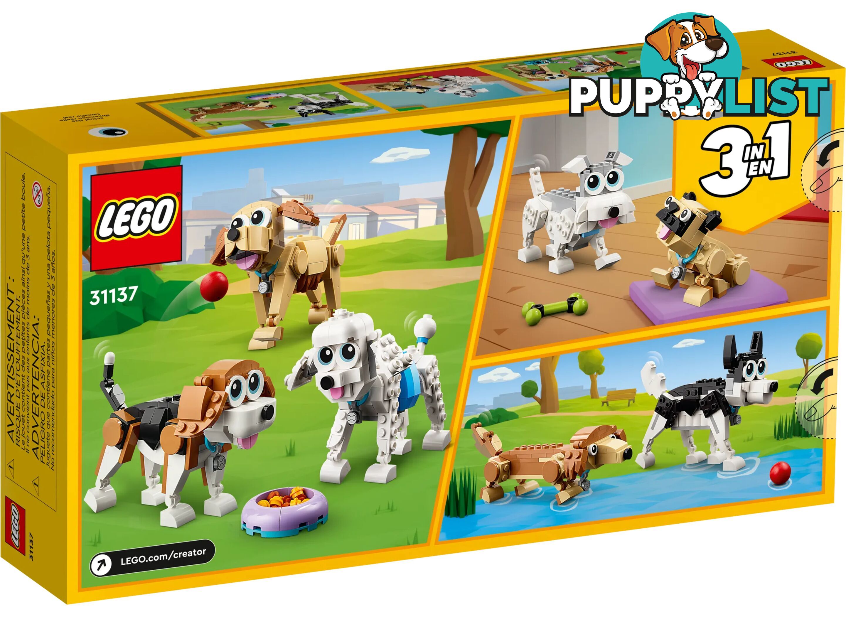 LEGO 31137 Adorable Dogs - Creator 3in1 - 5702017415901