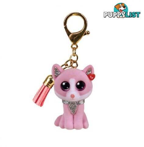 Ty - Beanie Boos - Mini Clip Fiona The Cat With Tassel Mini - 5cm - Bg25065 - 008421250653