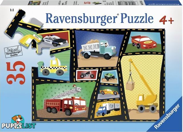 Ravensburger - Engine & Tyres Jigsaw Puzzle 35pc - Mdrb08781 - 4005556087815