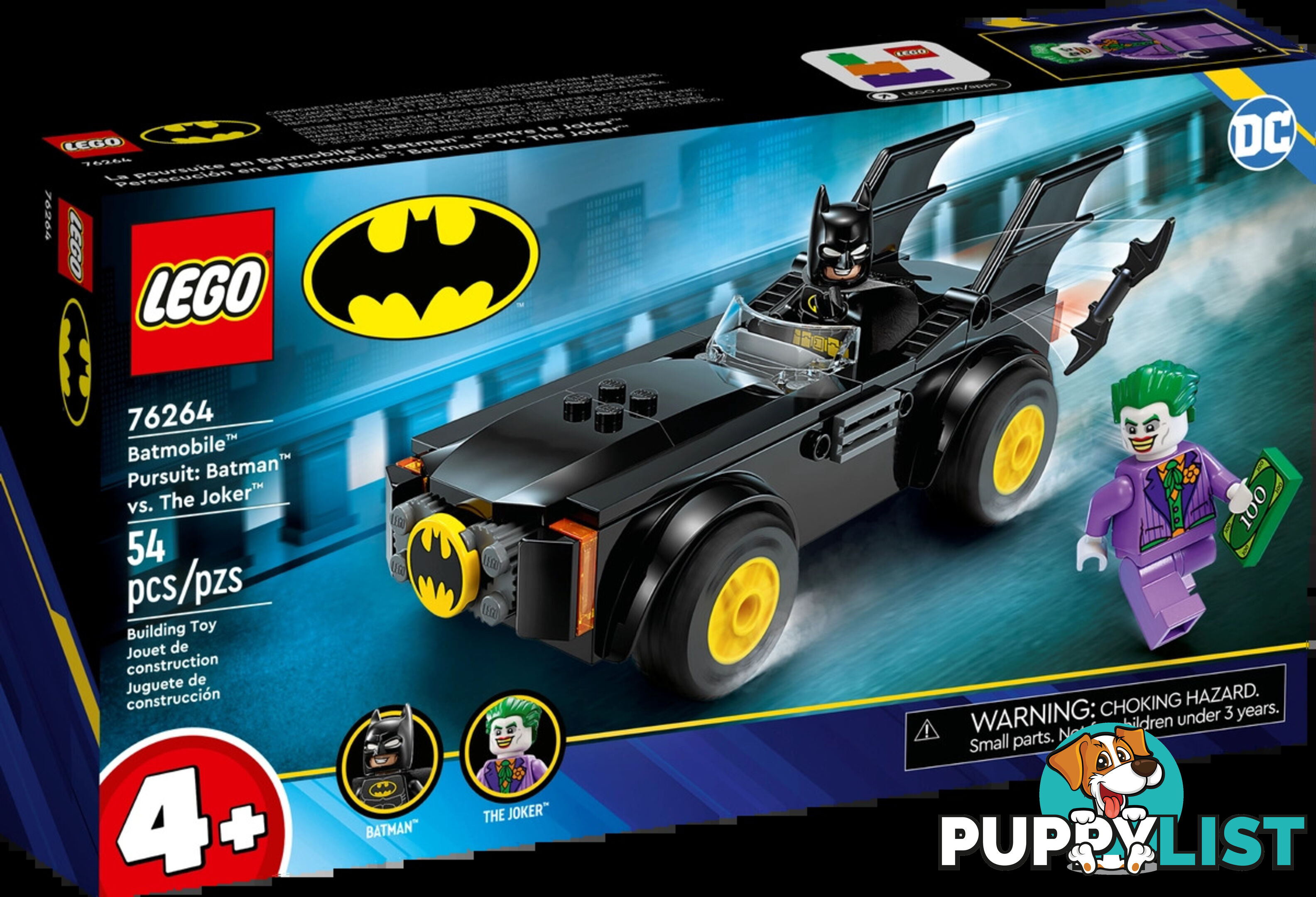 LEGO 76264 Batmobileâ„¢ Pursuit: Batmanâ„¢ vs. The Jokerâ„¢ - DC Super Heroes 4+ - 5702017419800