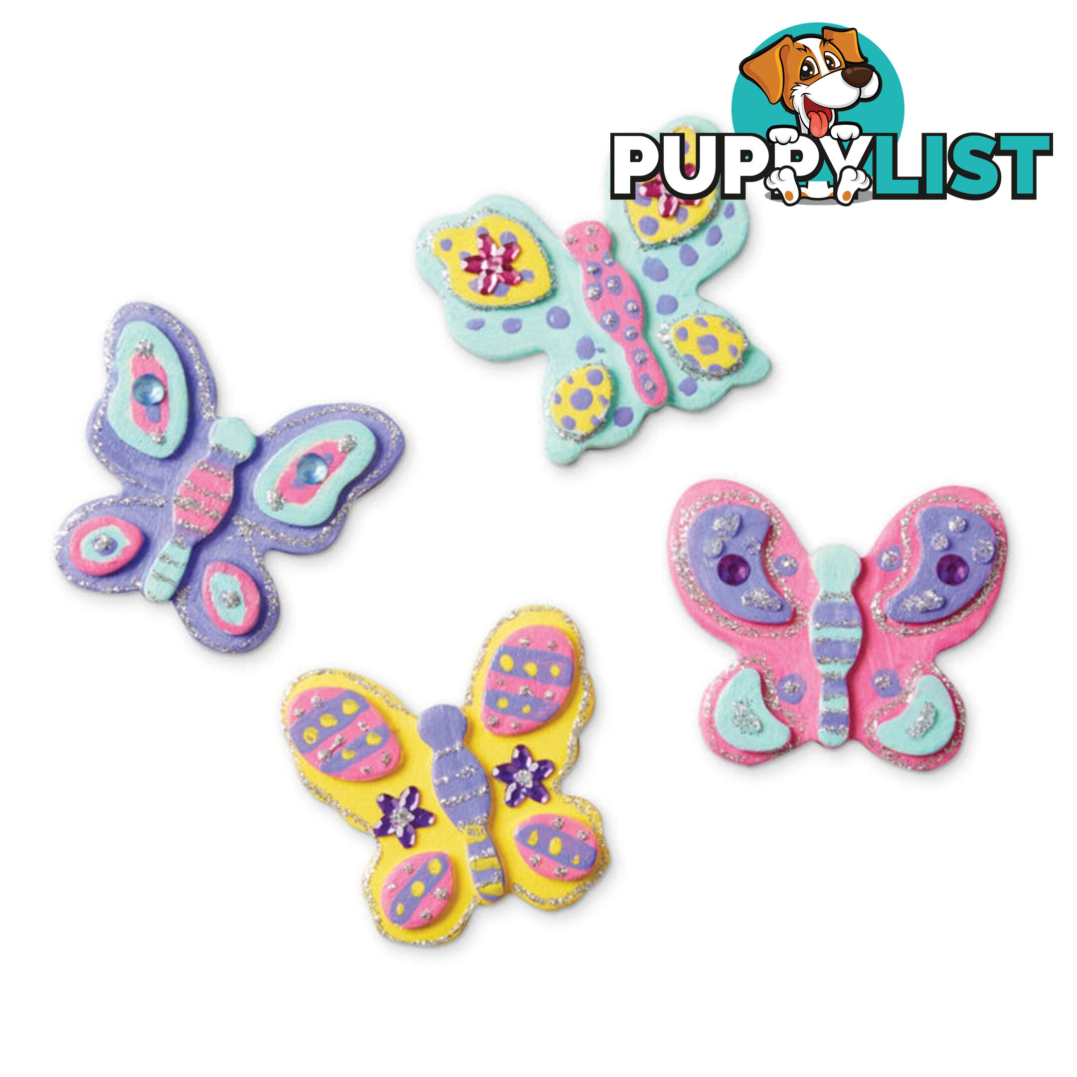 Melissa & Doug - Created By Me! Butterfly Magnets Wooden Craft Kit - Mdmnd9515 - 000772095150