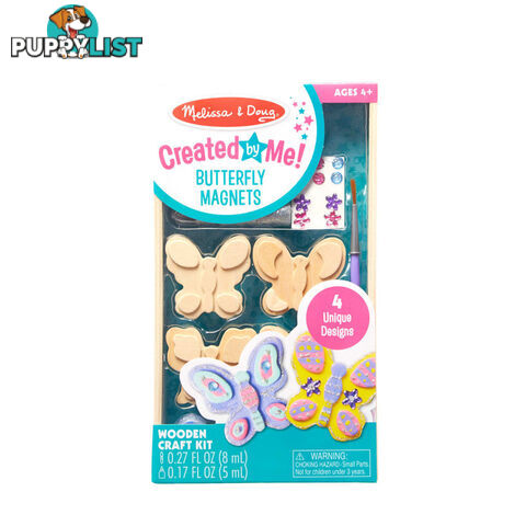 Melissa & Doug - Created By Me! Butterfly Magnets Wooden Craft Kit - Mdmnd9515 - 000772095150