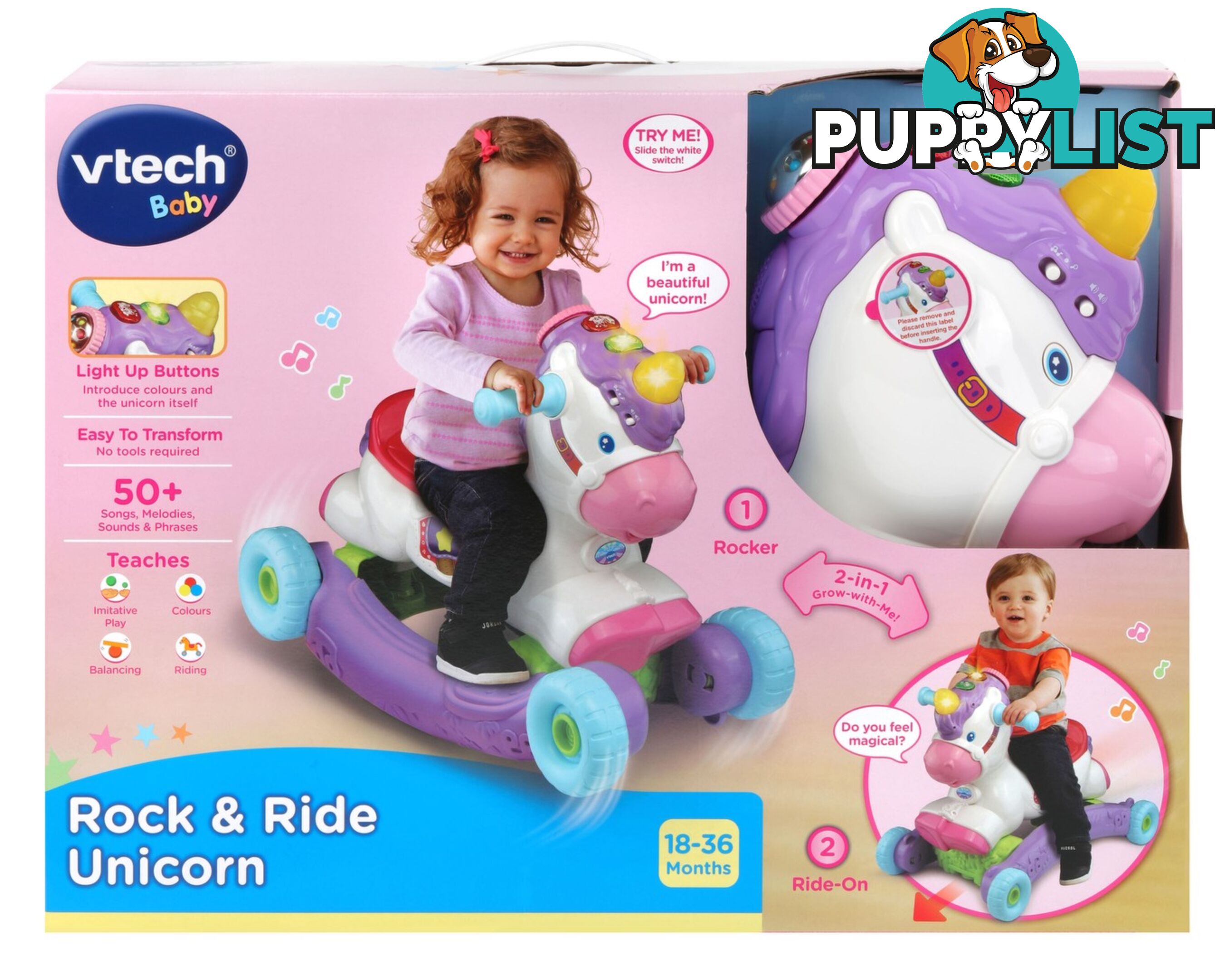 Vtech - Rock & Ride Unicorn - Tn80192303002 - 3417761923030