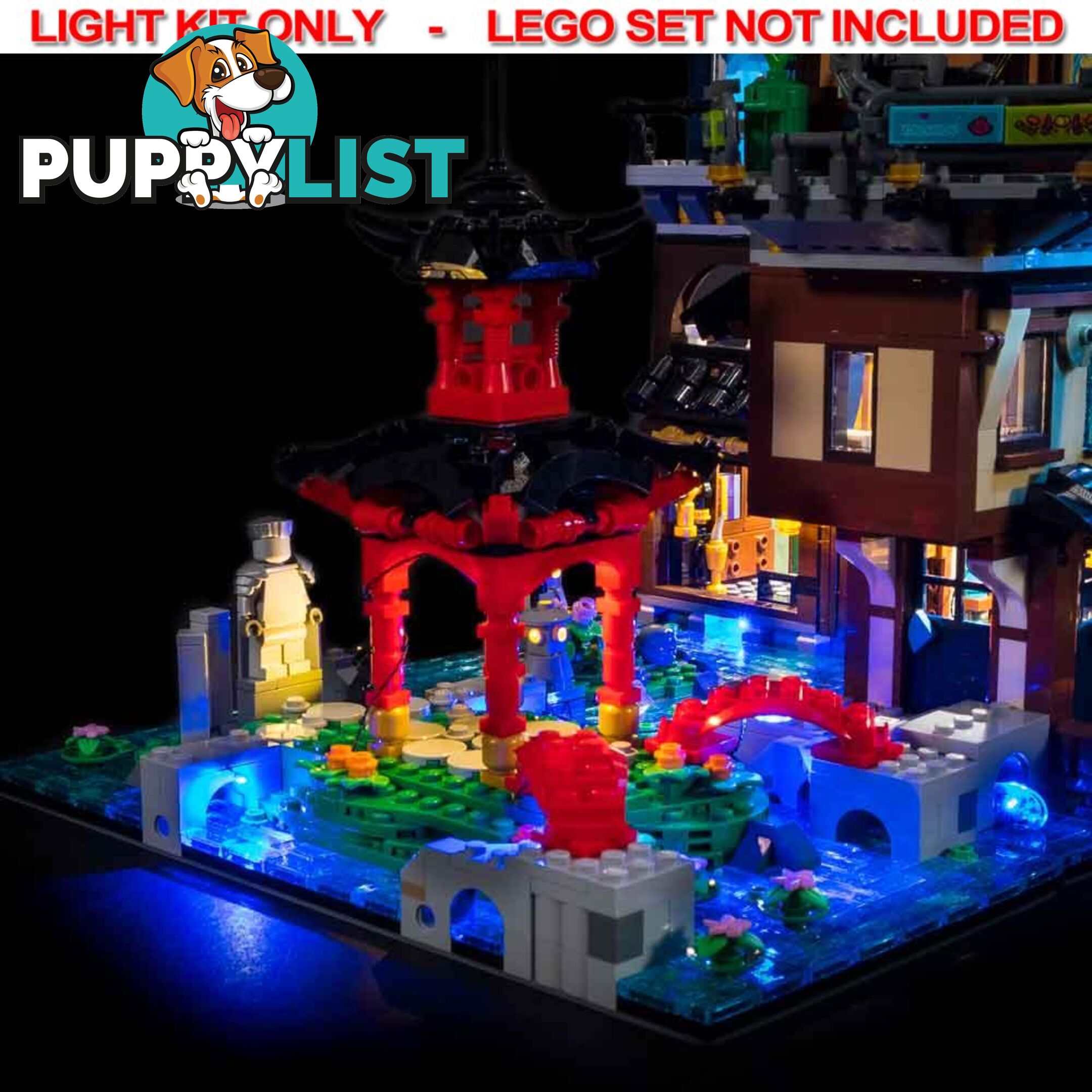 LIGHT KIT for LEGO Ninjago City Gardens 71741 - Light My Bricks - 744109767180