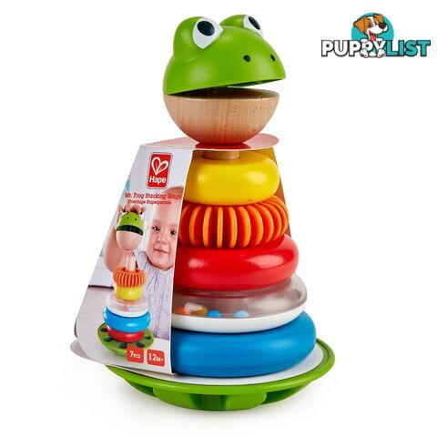 Hape -  Mr Frog Stacking Rings - Ughe0457 - 6943478024953