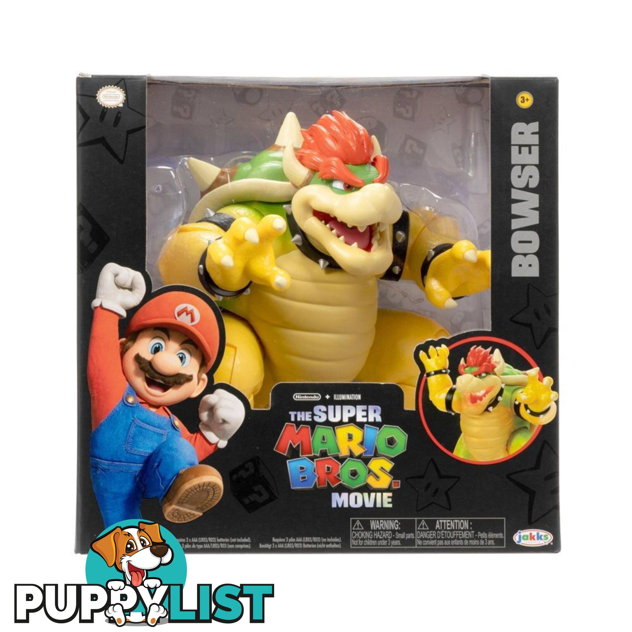 Super Mario - Nintendo The Super Mario Bros. Movie 7'' Bowser Figure With Fire Breathing Effect - Hs417204 - 192995423121