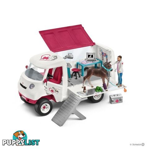 Schleich - Mobile Vet With Hanoverian Foal Sc42370 - 4055744013850