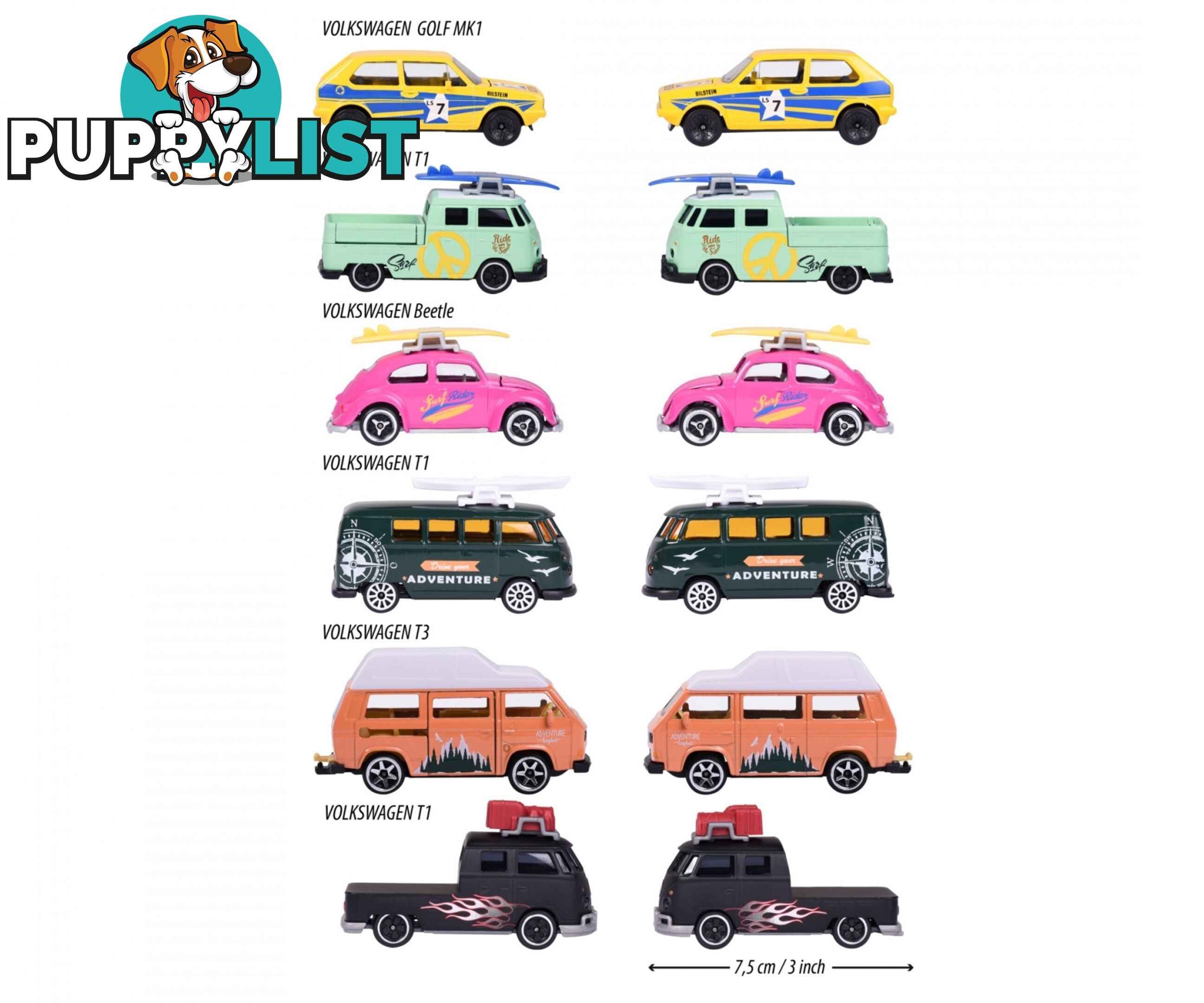 Majorette - Vw The Originals Premium Car Assorted  - Rpmj65402 - 3467452065402