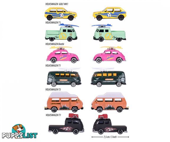 Majorette - Vw The Originals Premium Car Assorted  - Rpmj65402 - 3467452065402