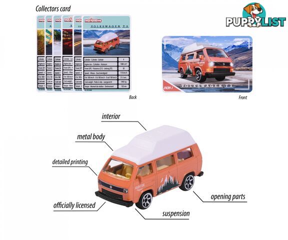 Majorette - Vw The Originals Premium Car Assorted  - Rpmj65402 - 3467452065402