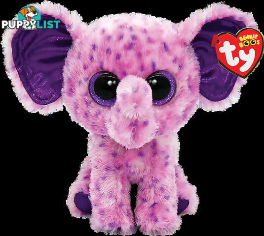 Ty - Beanie Boos - Eva Pink Speckled Elephant Small 15cm - Bg36386 - 008421363865