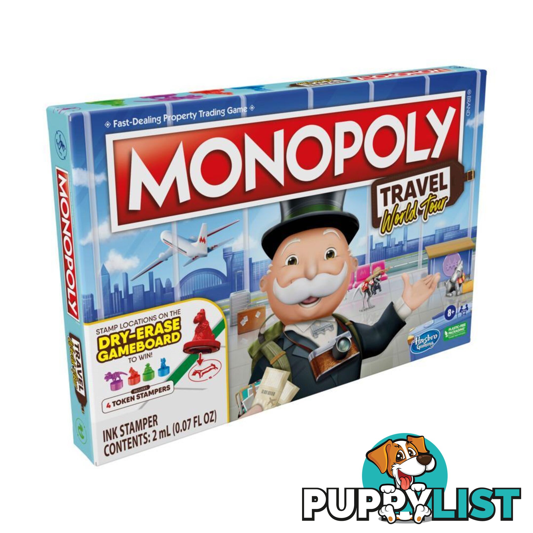 Monopoly Travel World Tour Board Game Includes Token Stampers And Dry-erase Hasbro - Hbf40072841 - 195166165684