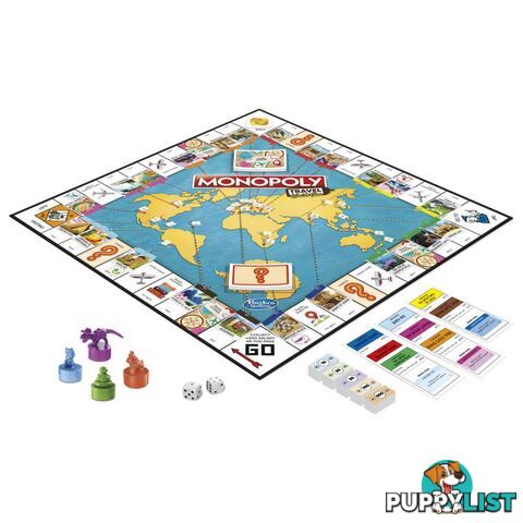 Monopoly Travel World Tour Board Game Includes Token Stampers And Dry-erase Hasbro - Hbf40072841 - 195166165684