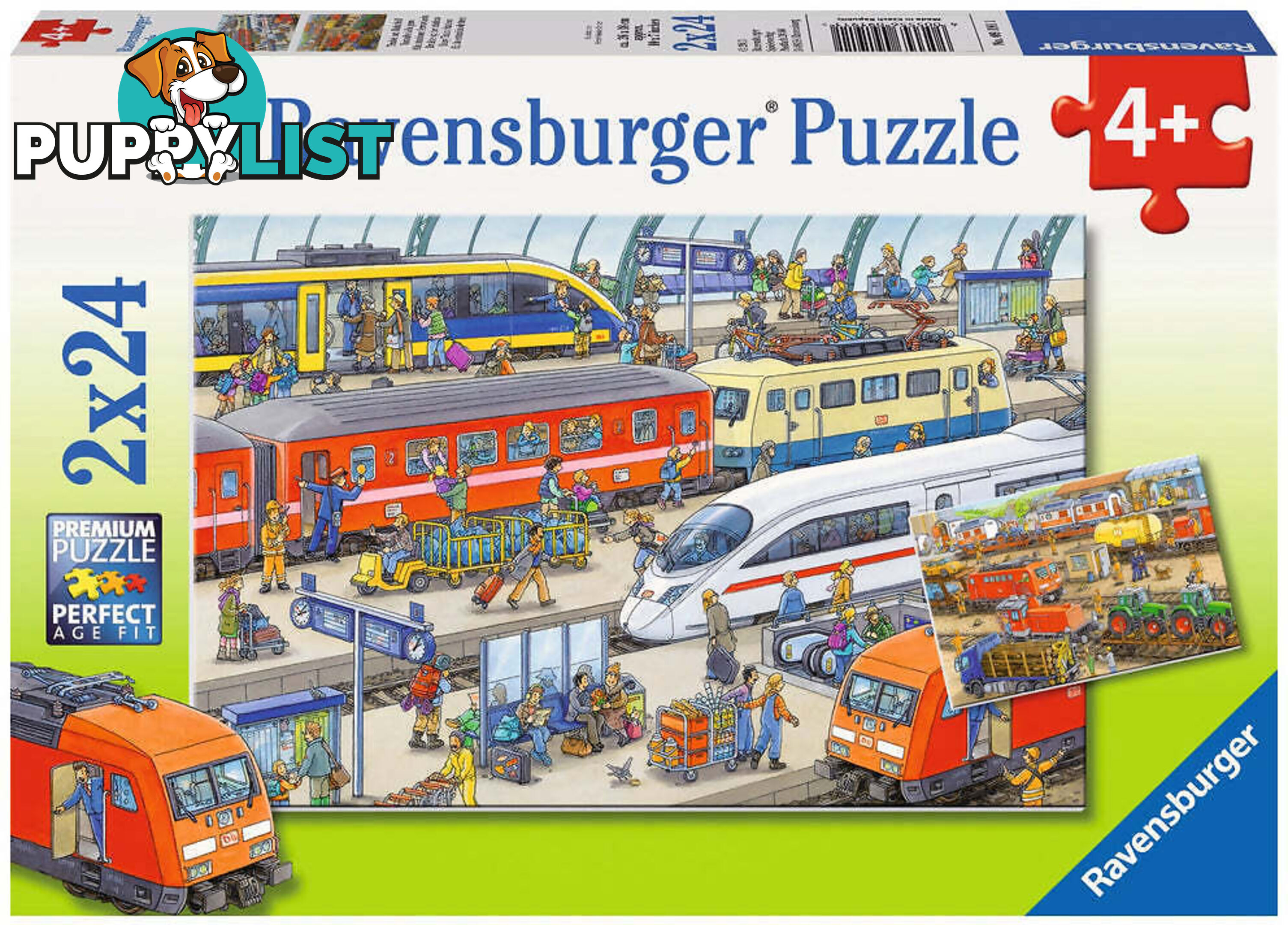 Ravensburger - Busy Train Station Jigsaw Puzzle 2 X 24pc - Mdrb091911 - 4005556091911