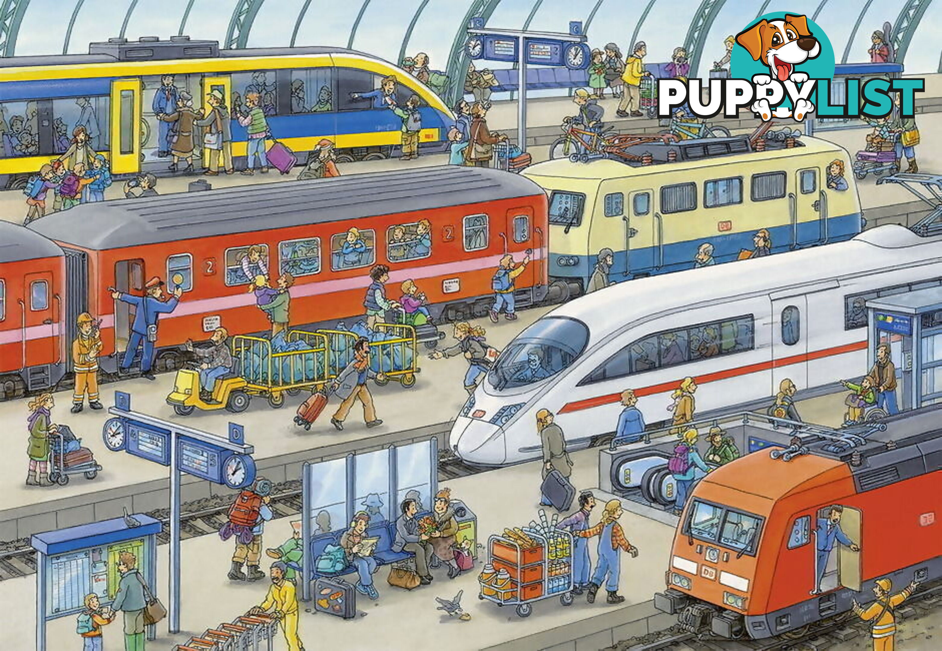 Ravensburger - Busy Train Station Jigsaw Puzzle 2 X 24pc - Mdrb091911 - 4005556091911