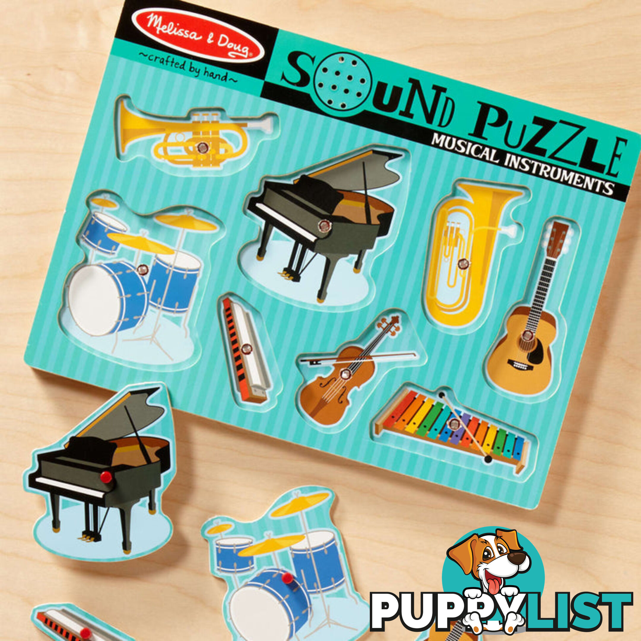 Melissa & Doug - Musical Instruments Sound Puzzle - 8 Pieces - Mdmnd732 - 000772007160