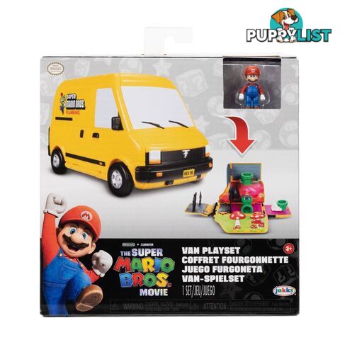 Super Mario - Movie Van Playset With Mario Mini Figure - Hs417134 - 192995417137