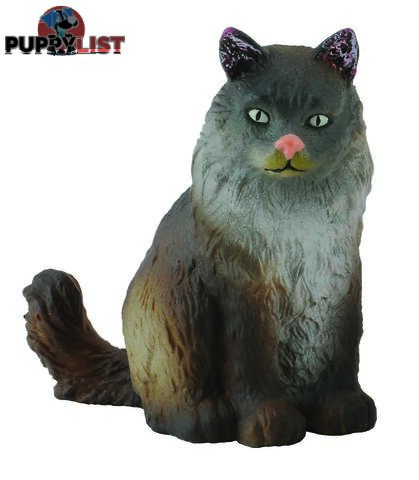 CollectA Norwegian Forest Cat Sitting Animal Figurine - Rpco88327 - 4892900883274