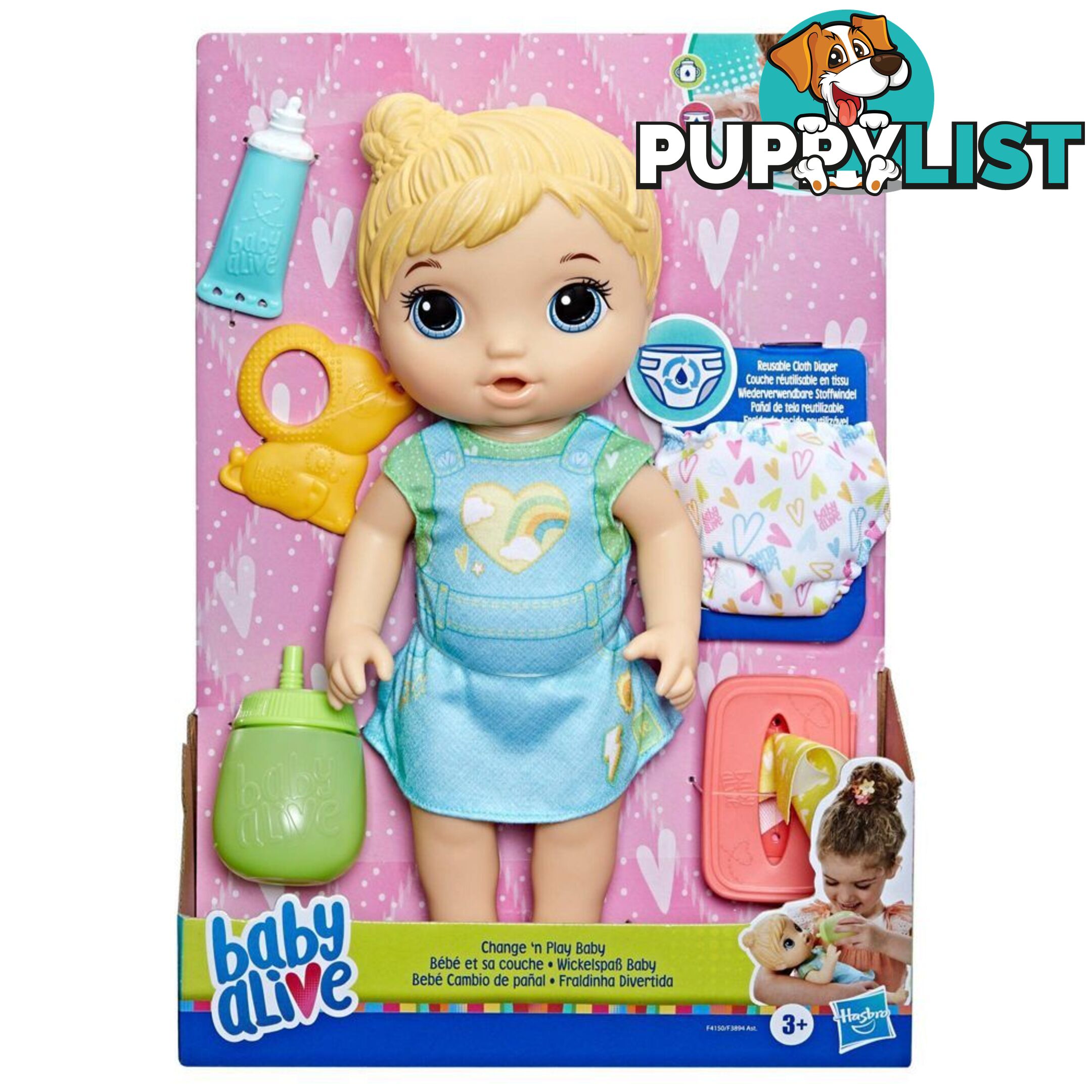 Baby Alive - Change 'n Play Baby Doll - Blonde Hair - Hasbro Hbf41505x22 - 5010996117250