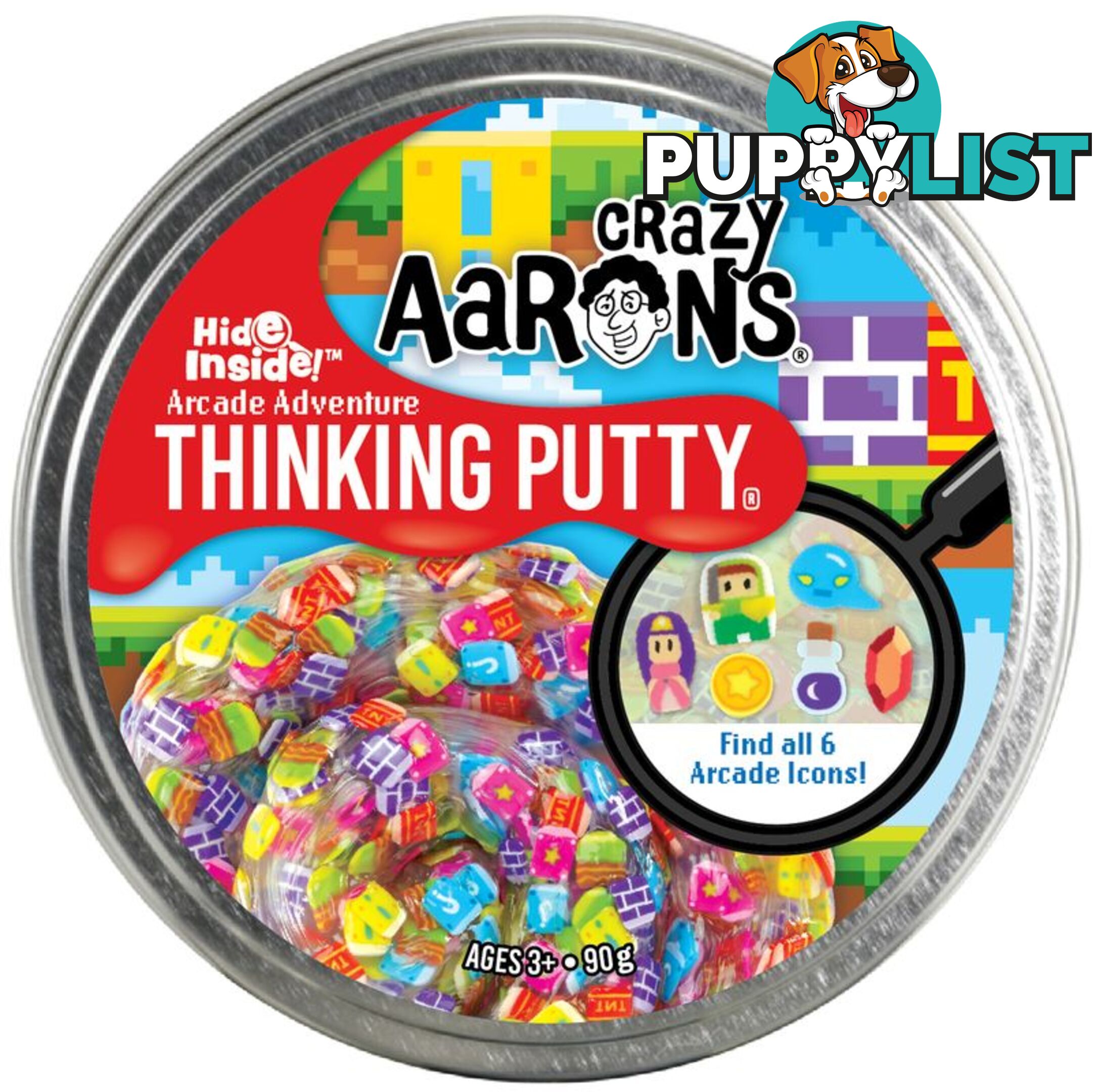 Crazy Aaron's Thinking Putty Hide Inside! Arcade Adventure 4inch - Bgaa020 - 810066953574