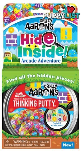 Crazy Aaron's Thinking Putty Hide Inside! Arcade Adventure 4inch - Bgaa020 - 810066953574