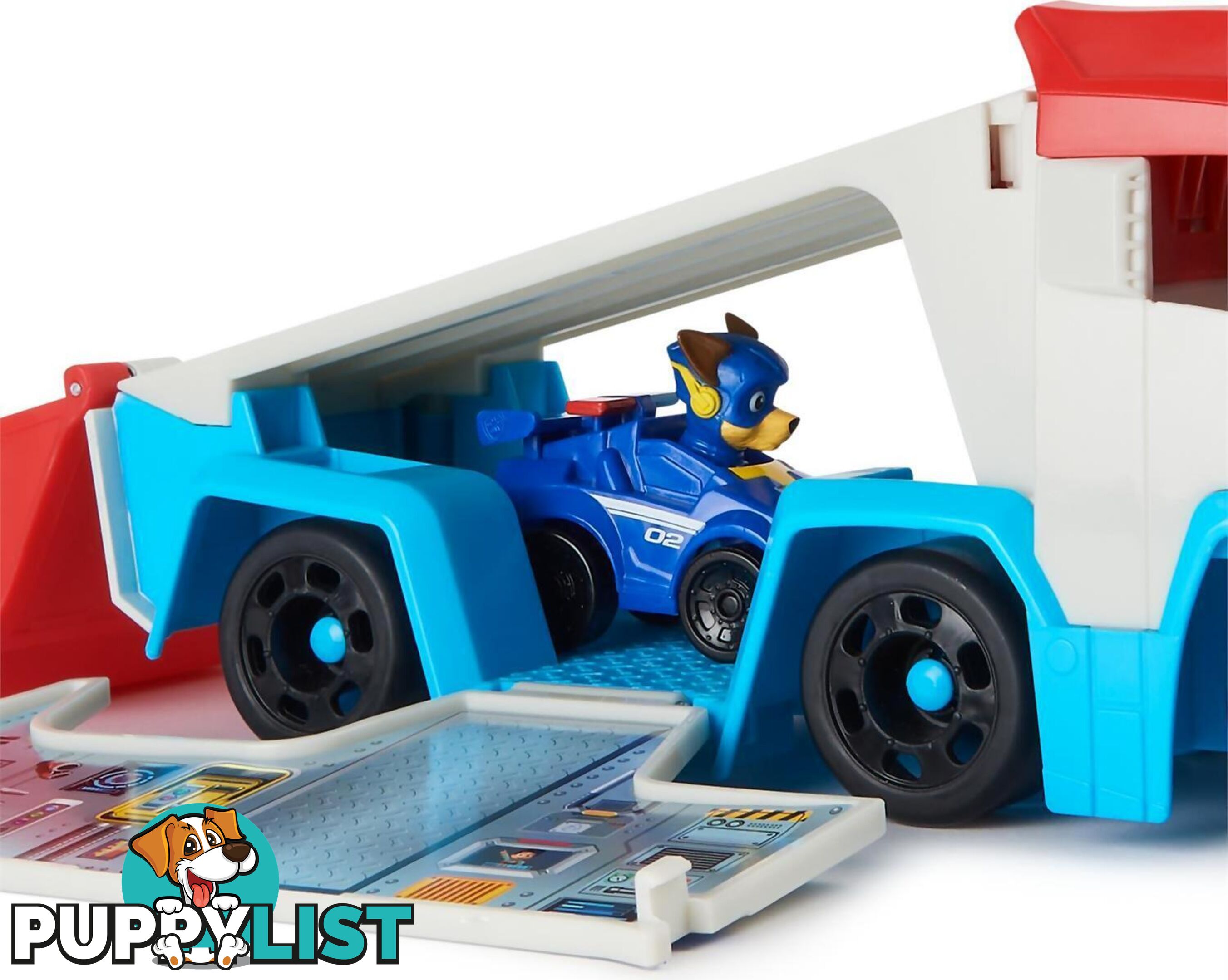 Paw Patrol - The Mighty Movie Pup Squad Patroller Toy Truck With Collectible Mighty Pups Chase Pup Squad Toy Car - Spin Master Si6067085 - 778988467213