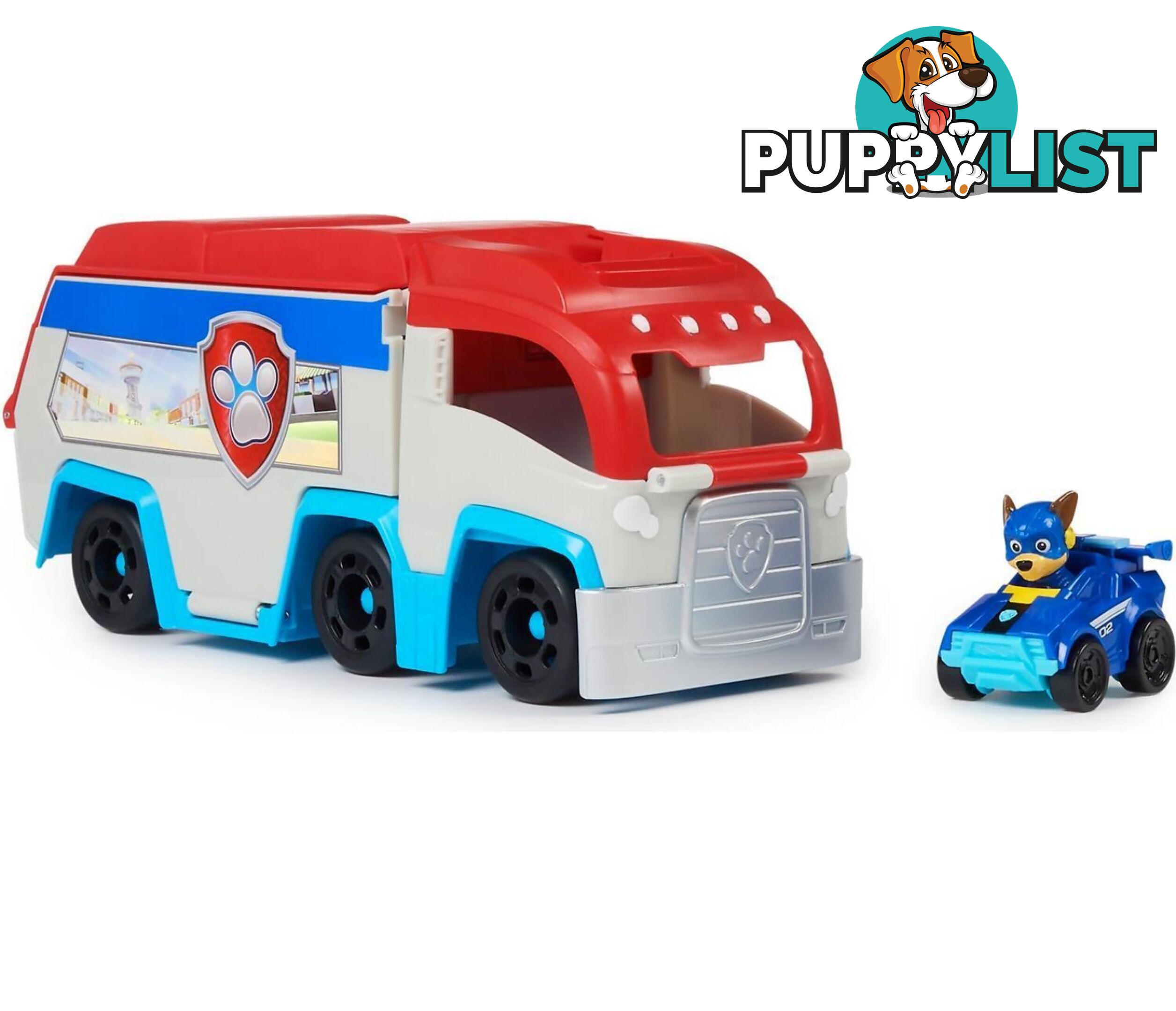 Paw Patrol - The Mighty Movie Pup Squad Patroller Toy Truck With Collectible Mighty Pups Chase Pup Squad Toy Car - Spin Master Si6067085 - 778988467213