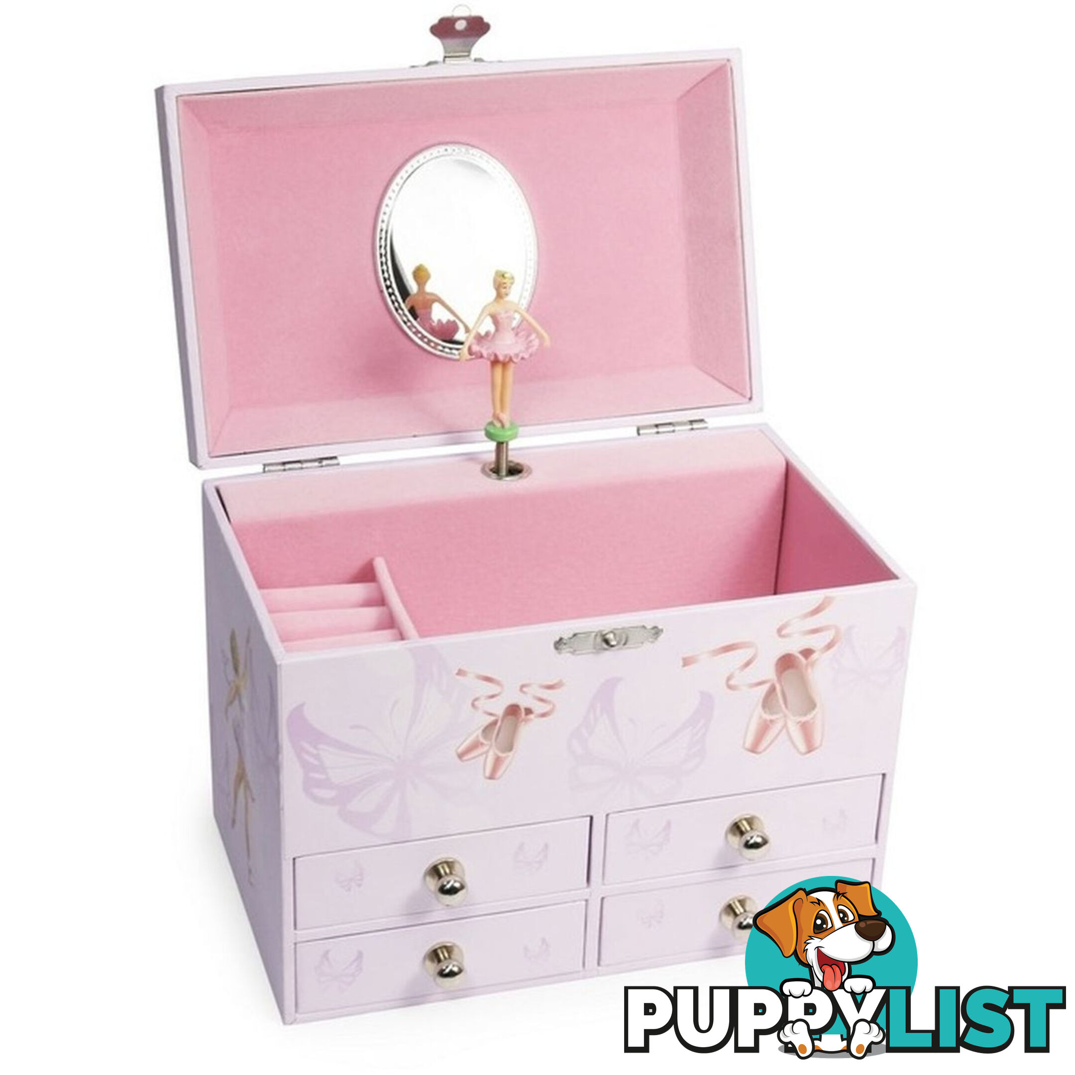 Music Box Ballerina Four Drawer Art64144 - 4894620920284