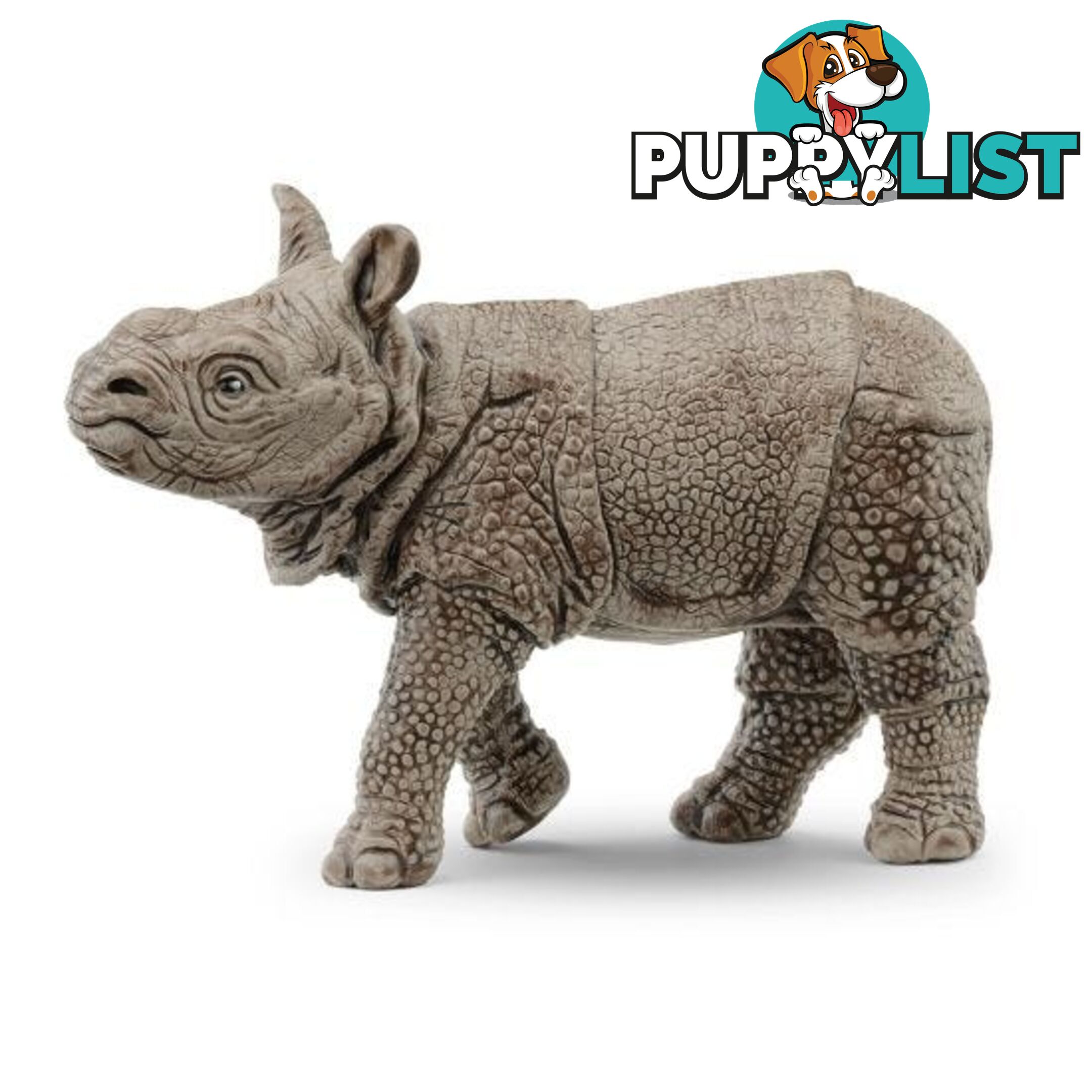 Schleich - Indian Rhinoceros Baby Animal Figurine - Mdsc14860 - 4059433527765