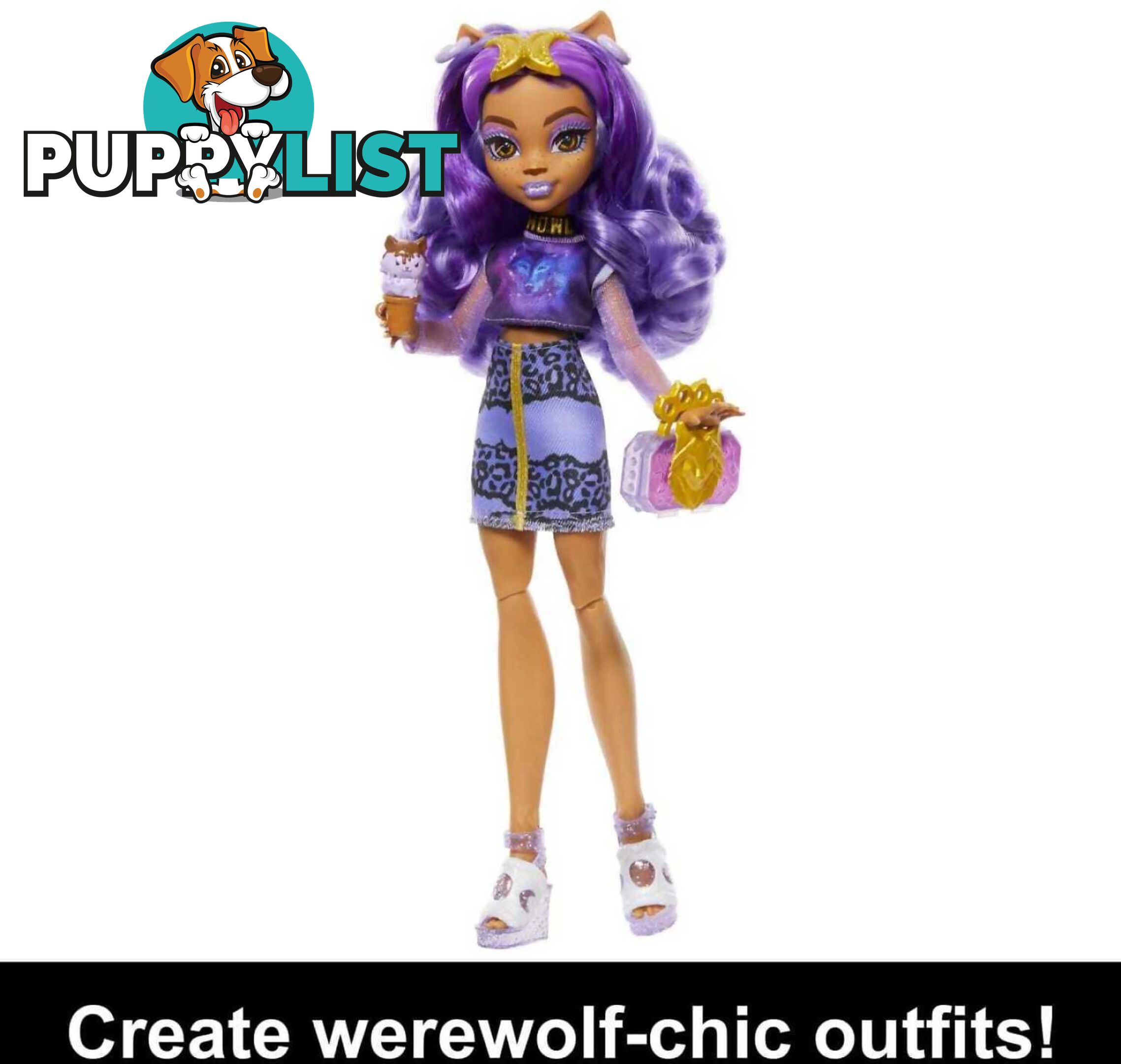 Monster High Doll - Clawdeen Wolf Skulltimate Secrets: Fearidescent Series - Mahnf74 - 194735139286