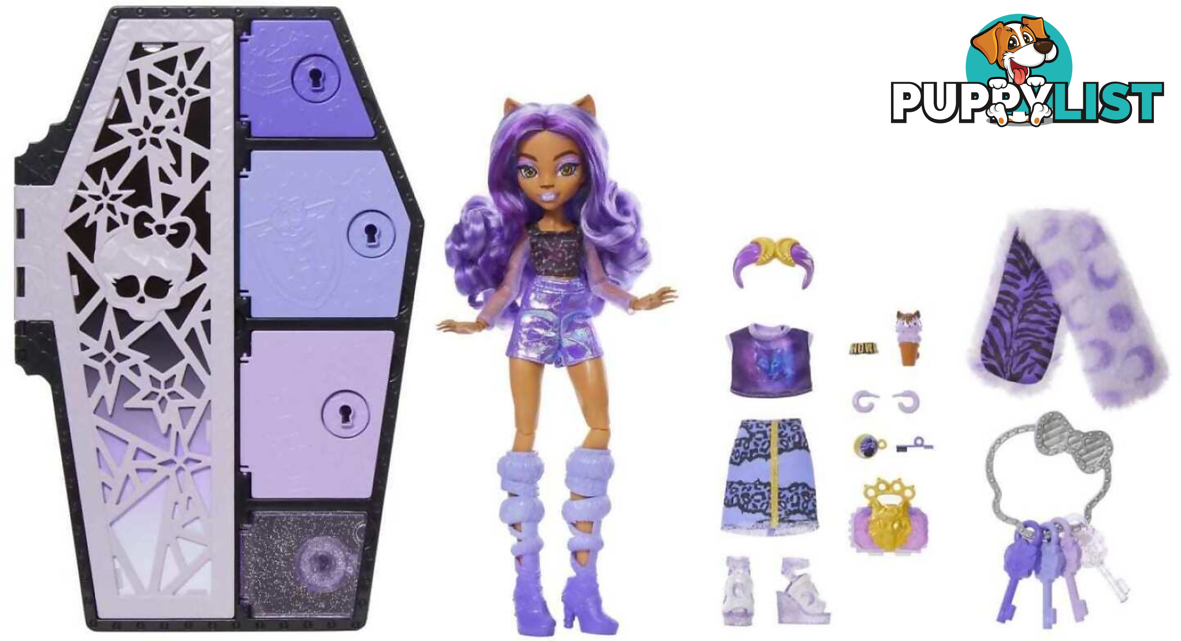 Monster High Doll - Clawdeen Wolf Skulltimate Secrets: Fearidescent Series - Mahnf74 - 194735139286