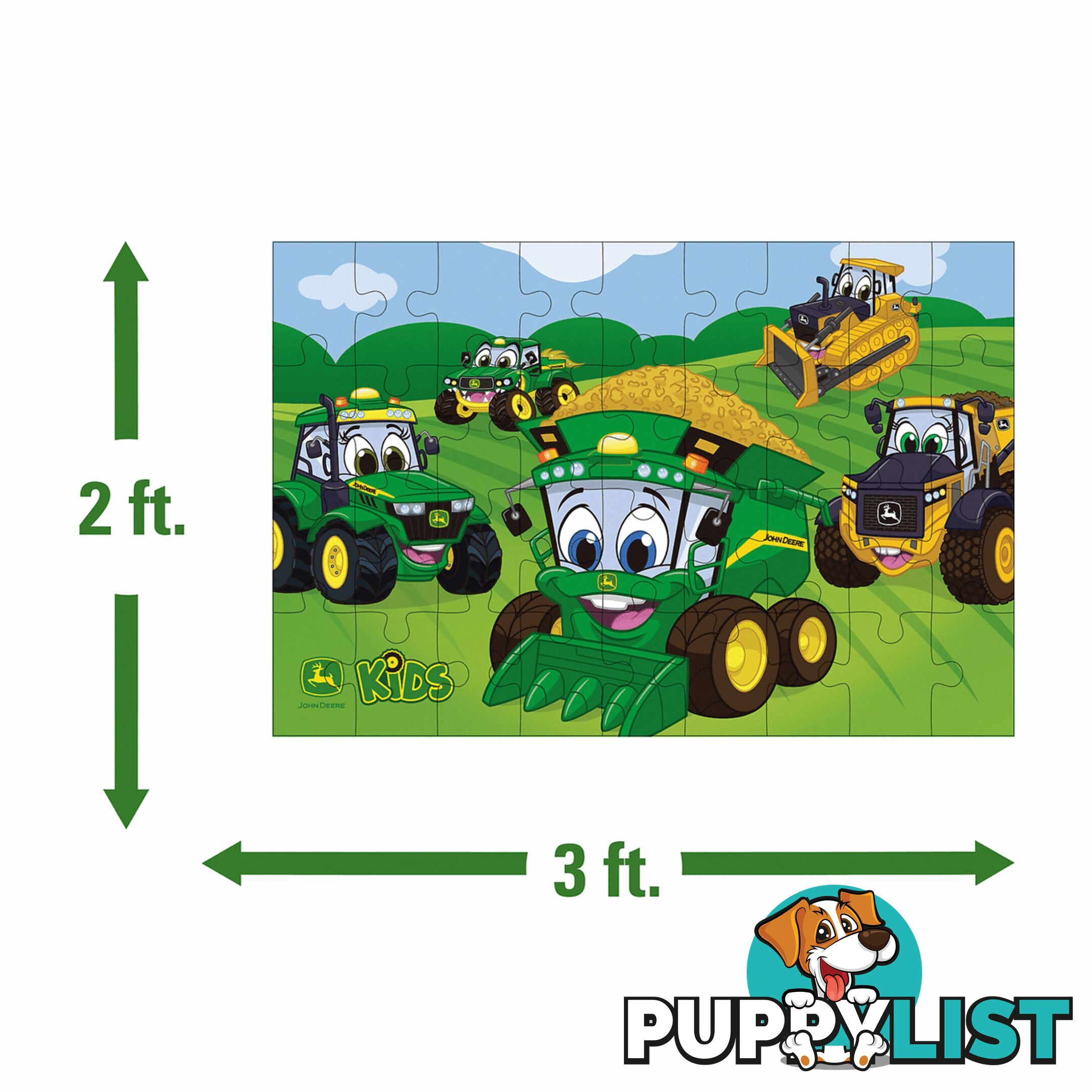 John Deere - Kids Floor Puzzle - Extra Large 92cm x 61cm - Lc47281 - 036881472810