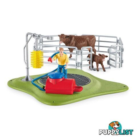 Schleich - Farm World Happy Cow Wash Sc42529 - 4059433416977