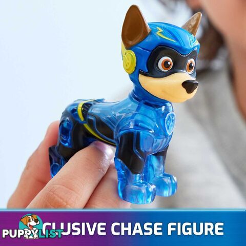 Paw Patrol - The Mighty Movie Chaseâ€™s Mighty Transforming Cruiser with Action Figure Lights And Sounds - Spin Master - Si6066584 - 778988457887