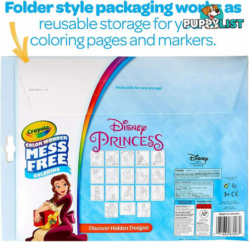 Crayola - Color Wonder Mess Free Disney Princess - Bs757003 - 71662870034