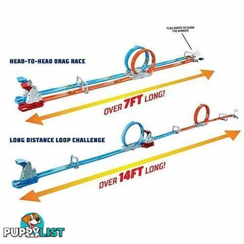 Hot Wheels® - Double Loop Dash Track Set Magfh85 - 887961762617