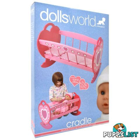 DollsWorld - Wooden Cradle Art64125 - 5018621605981