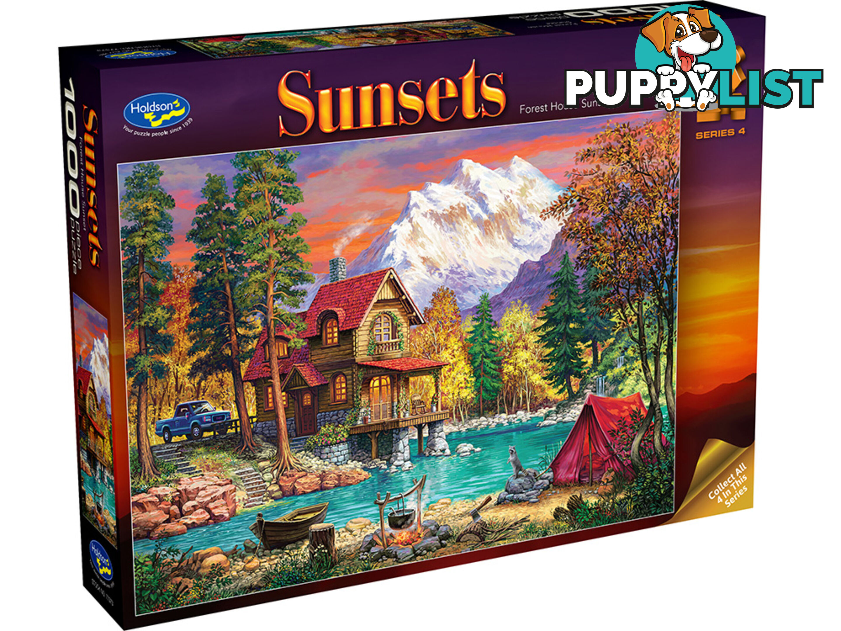 Holdson Jigsaw Puzzle - Sunsets Series 4 Forest House 1000 Piece Jigsaw Puzzle Hol773732 - 9414131773732