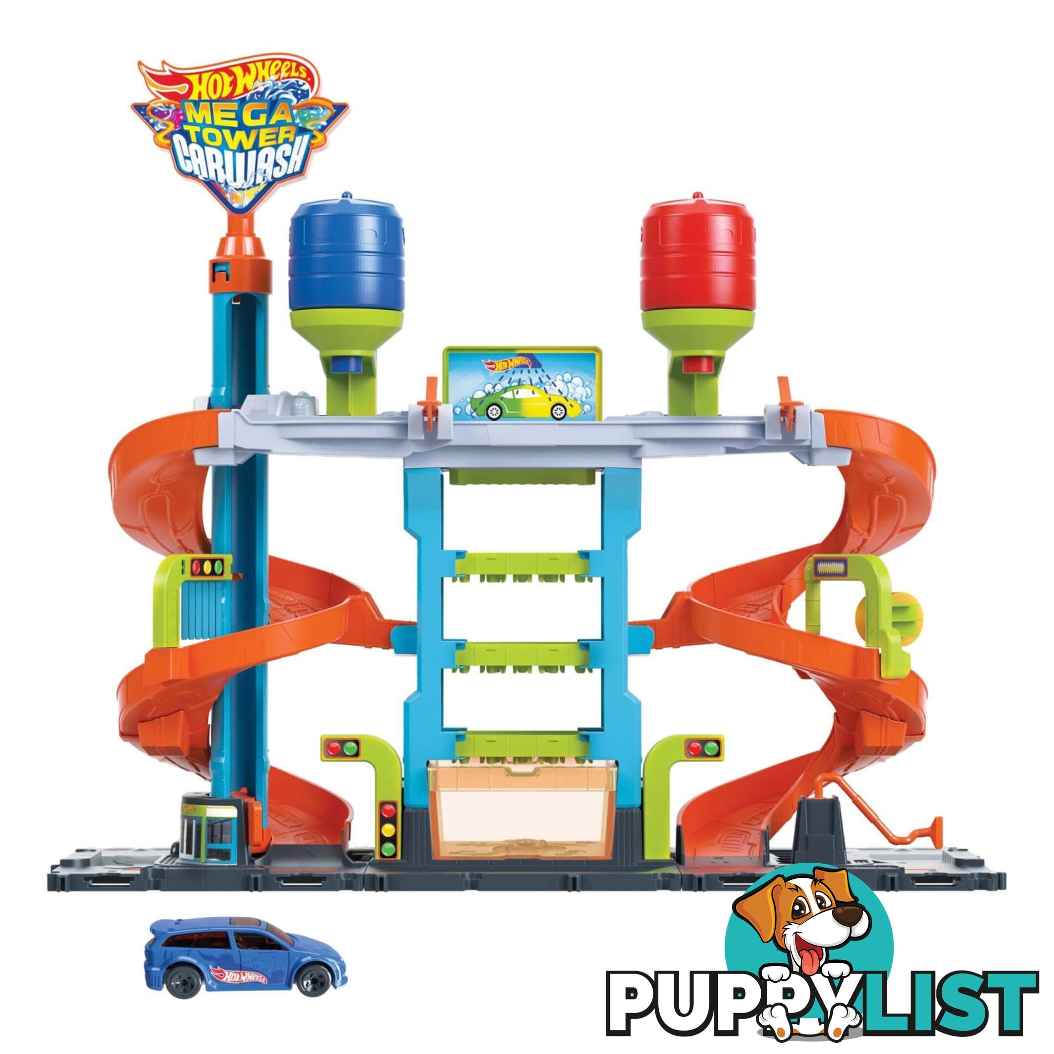 Hot Wheels® - City Mega Car Wash With 1 Color Shifters Car Toy For Kids - Mahdp05 - 194735028955