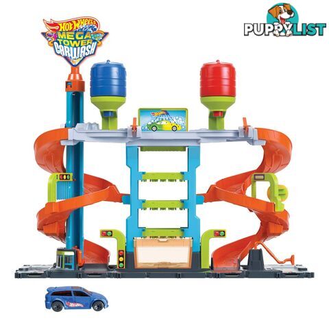 Hot Wheels® - City Mega Car Wash With 1 Color Shifters Car Toy For Kids - Mahdp05 - 194735028955