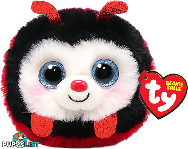 Ty Beanie Boos Balls - Izzy Red Ladybug - Puffies - Bg42535 - 008421425358