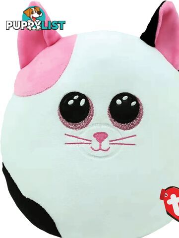 Ty - Squish-a-boos - Muffin - Pink And White Cat Medium 25cm (10'') - Squishy Beanies - Bg39222 - 008421392223