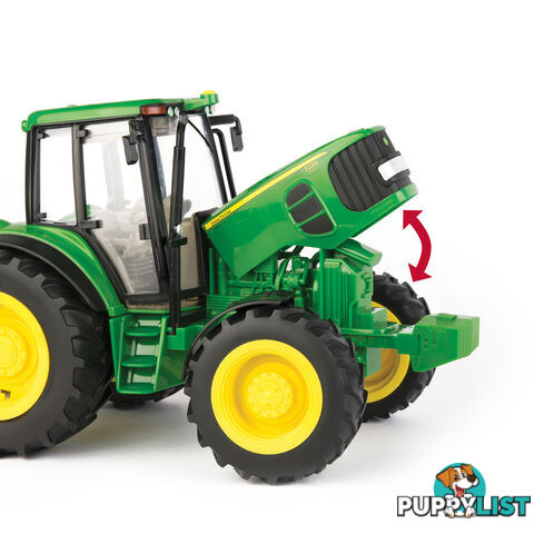 John Deere - Tomy 7330 Tractor with Lights & Sounds and Round Baler 1:16 - Lc46180 - 0036881461807