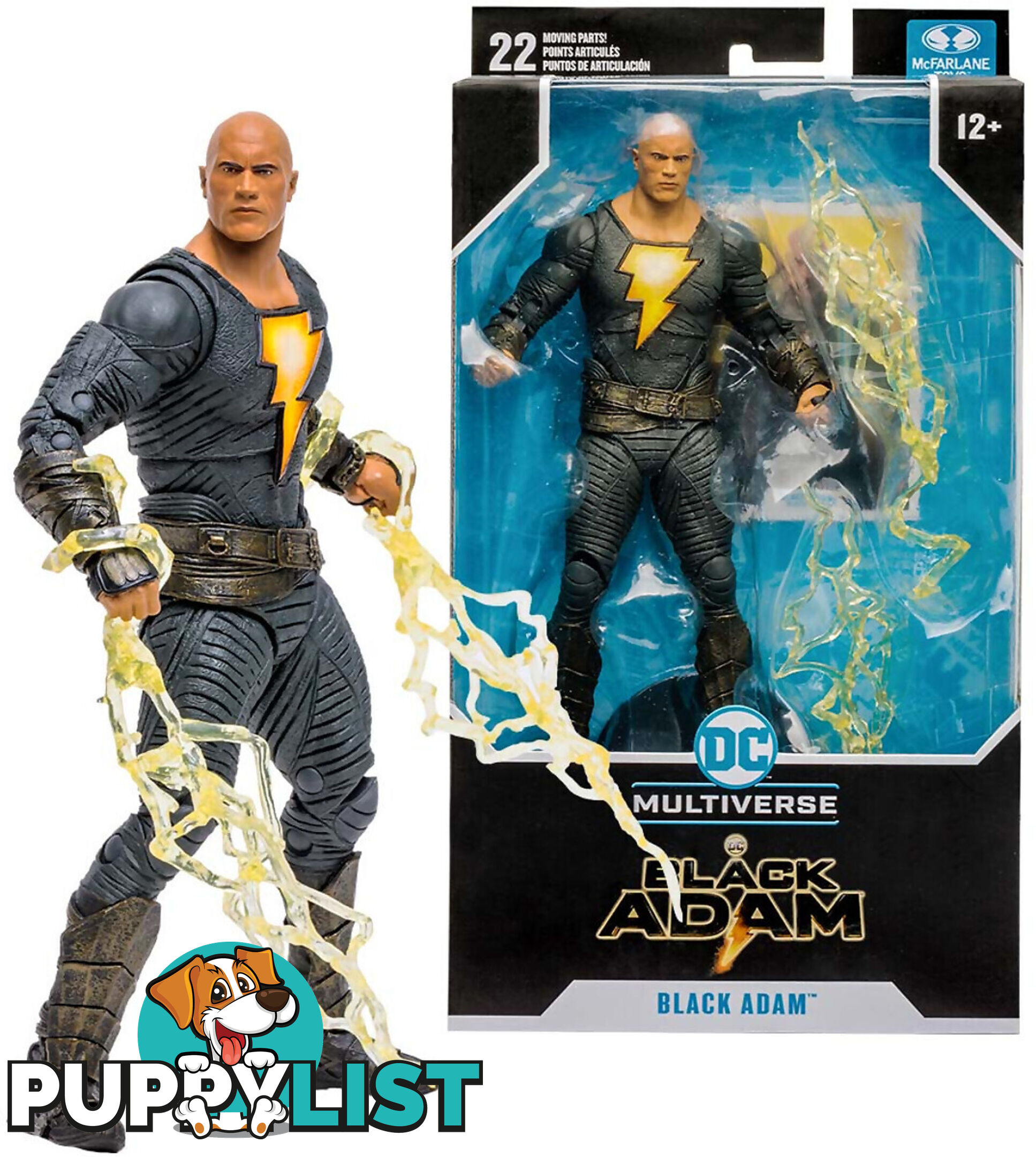 Mcfarlane - Black Adam 7 Inch Figurine With Hero Costume (black Adam Movie) - Hs15256 - 787926152562