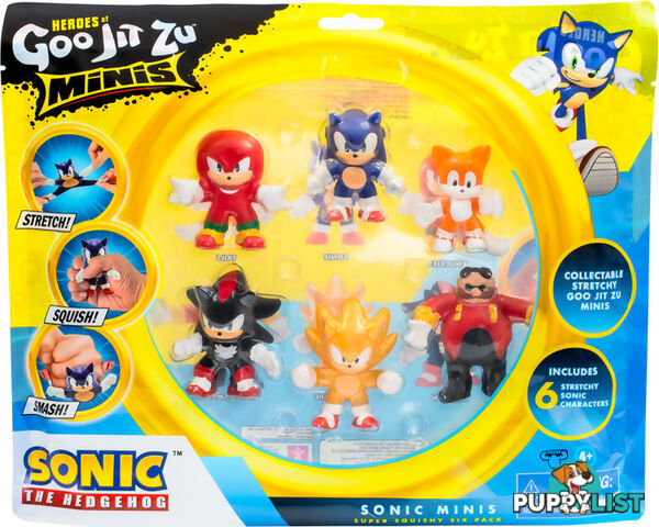 Heroes Of Goo Jit Zu - Sonic S3 Minis Mega 6 Pack - Mj42826 - 630996428269