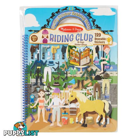 Melissa & Doug - Puffy Sticker Activity Book - Riding Club - Mdmnd9410 - 000772094108