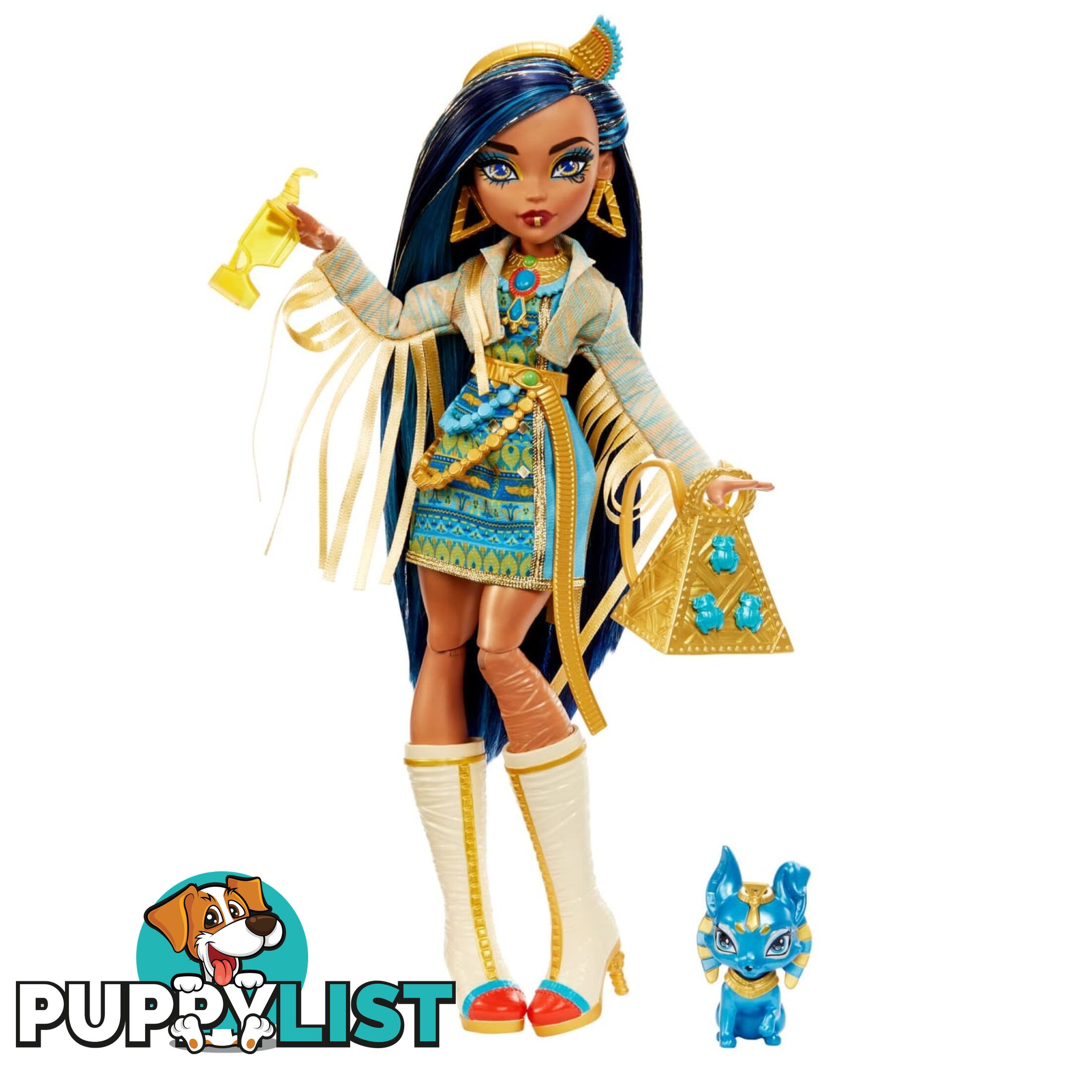 Monster High - Cleo De Nile Doll With Pet And Accessories - Mahhk54 - 194735069835