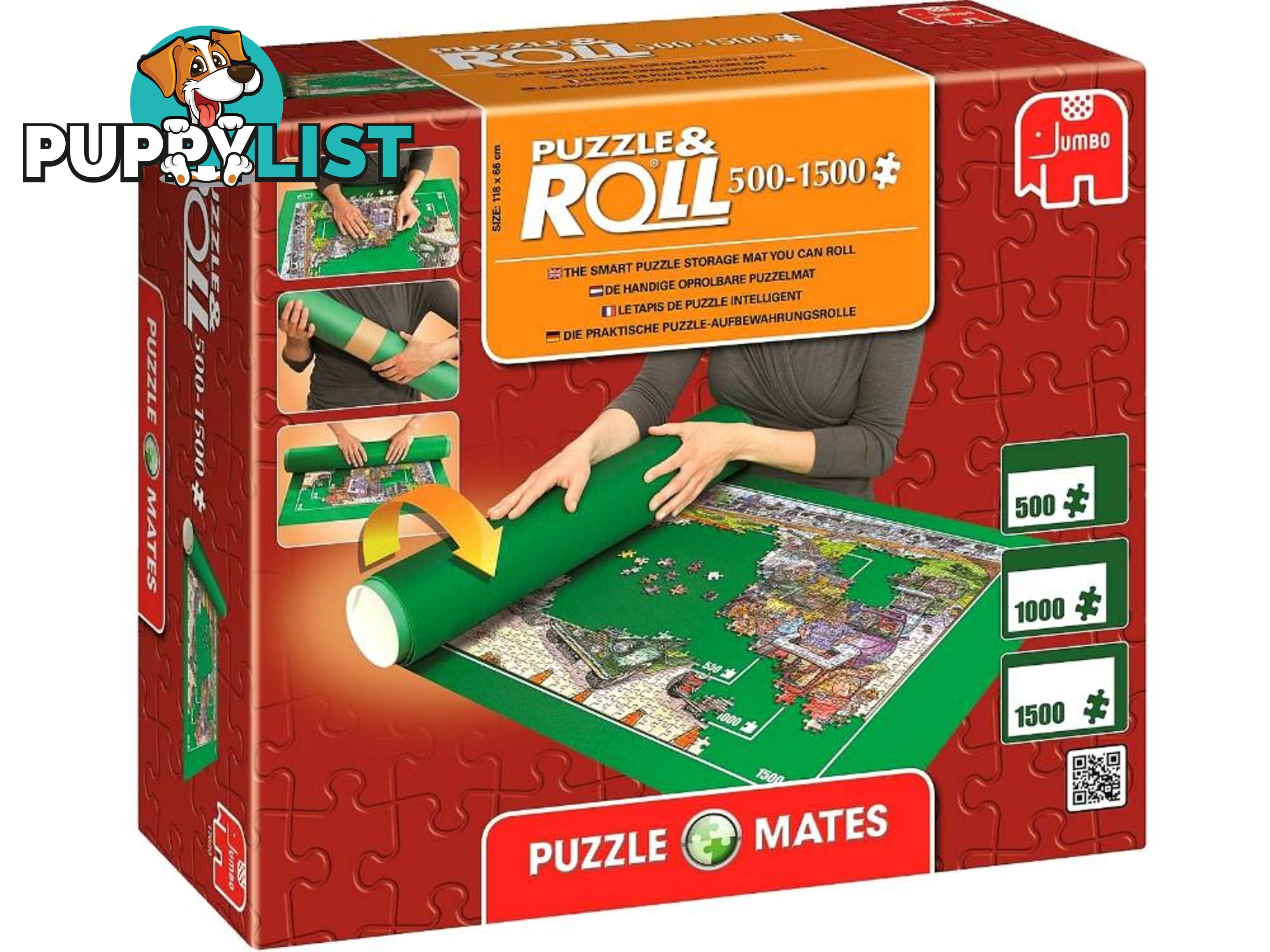 Jumbo Puzzle Mates Puzzle & Roll Suits Up To 1500 Jigsaw Puzzle Pieces Jumbo Jum17690 - 8710126176900