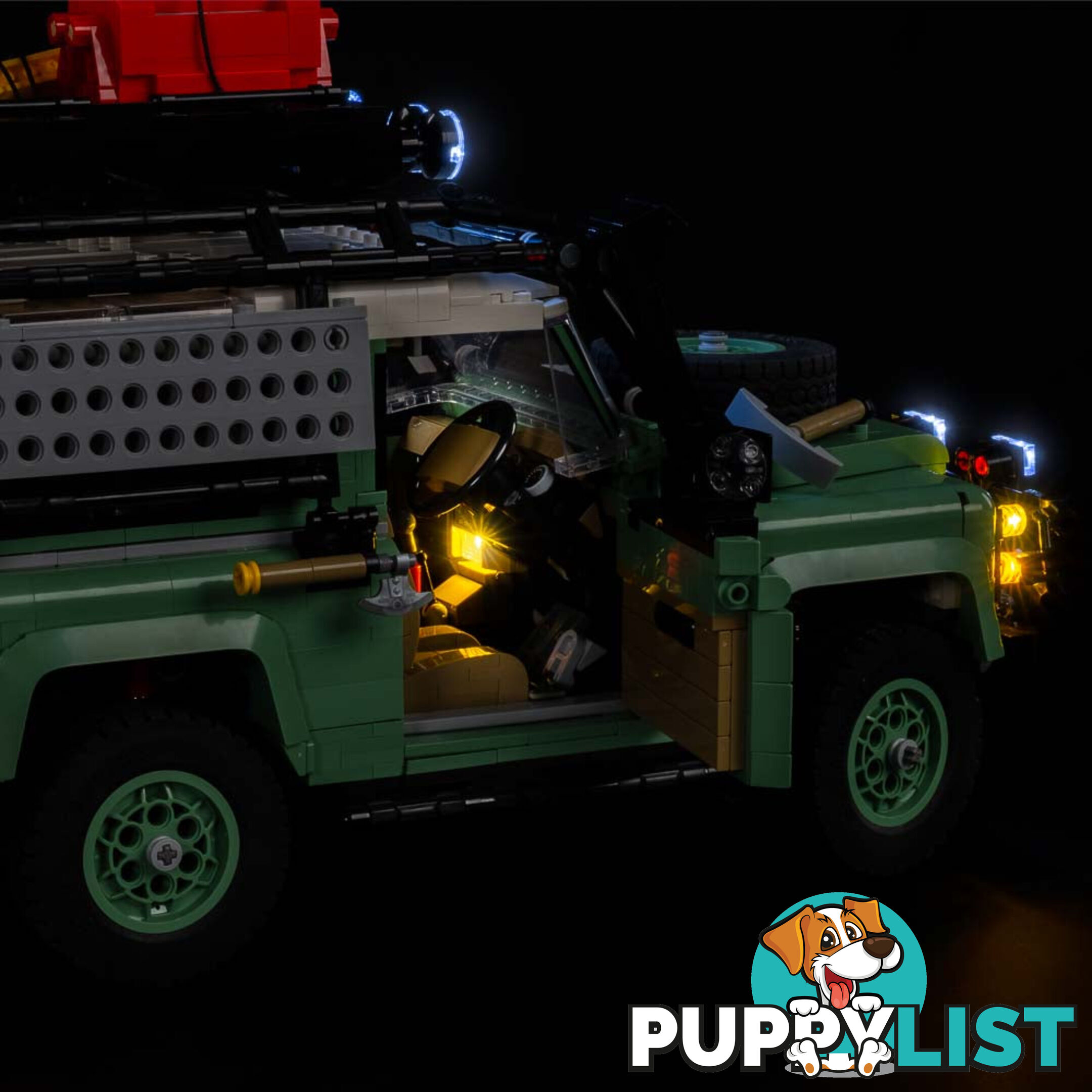 Light Kit For LEGO Land Rover Classic Defender 90 10317 - Light My Bricks - Lb72668409506 - 726684095063