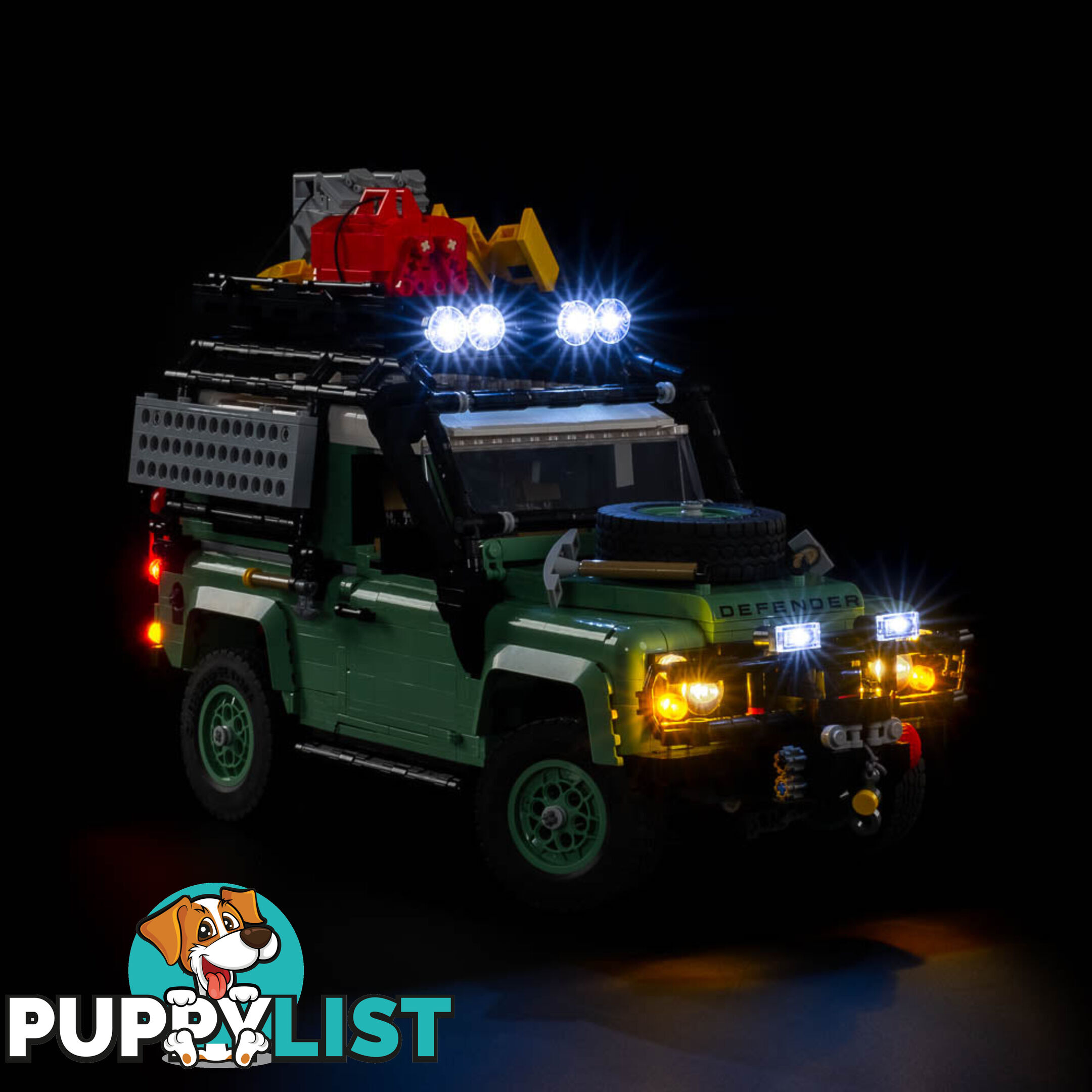 Light Kit For LEGO Land Rover Classic Defender 90 10317 - Light My Bricks - Lb72668409506 - 726684095063